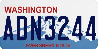 WA license plate ADN3244