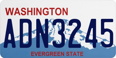 WA license plate ADN3245