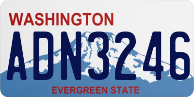 WA license plate ADN3246