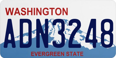 WA license plate ADN3248