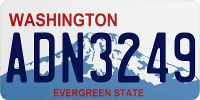 WA license plate ADN3249