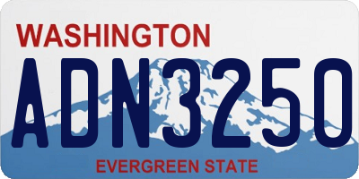 WA license plate ADN3250