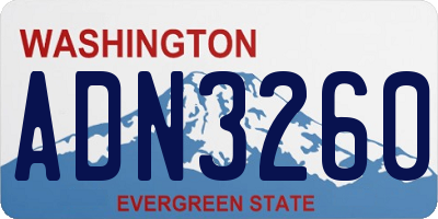 WA license plate ADN3260