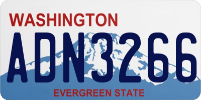 WA license plate ADN3266