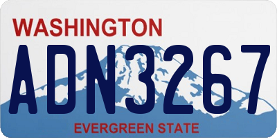 WA license plate ADN3267