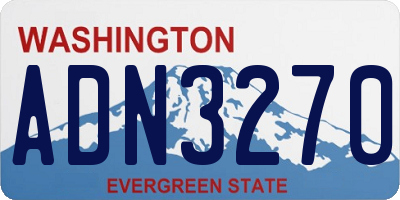 WA license plate ADN3270
