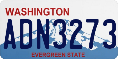 WA license plate ADN3273