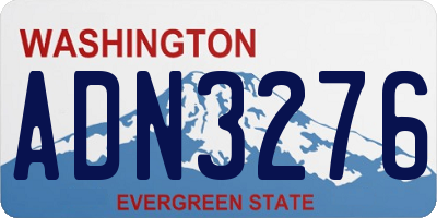 WA license plate ADN3276