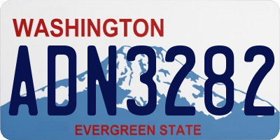 WA license plate ADN3282