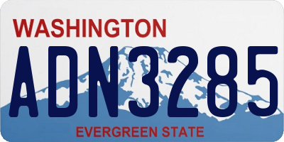 WA license plate ADN3285