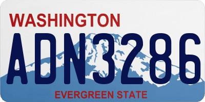 WA license plate ADN3286