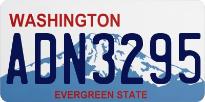 WA license plate ADN3295