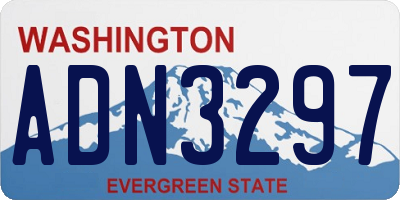 WA license plate ADN3297