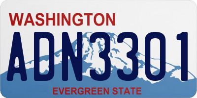 WA license plate ADN3301