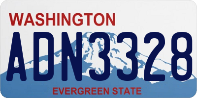 WA license plate ADN3328