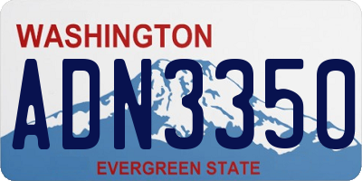 WA license plate ADN3350