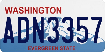 WA license plate ADN3357