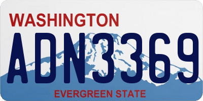 WA license plate ADN3369
