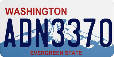 WA license plate ADN3370