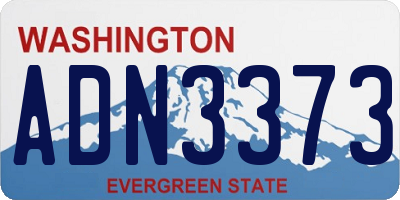WA license plate ADN3373