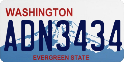 WA license plate ADN3434