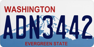 WA license plate ADN3442