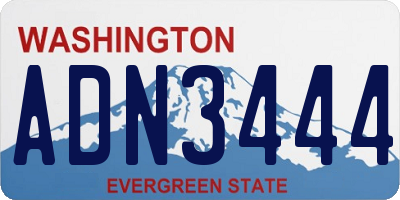 WA license plate ADN3444