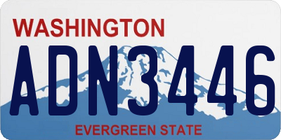 WA license plate ADN3446