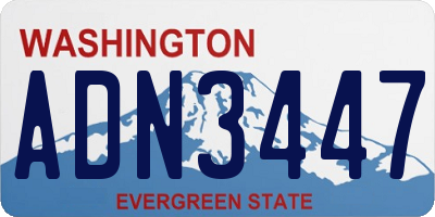 WA license plate ADN3447
