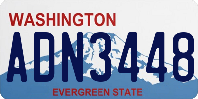 WA license plate ADN3448