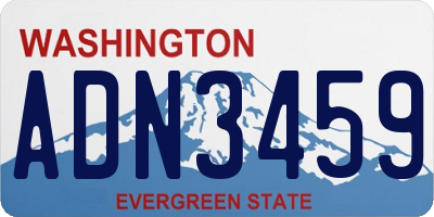 WA license plate ADN3459