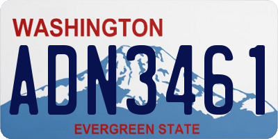 WA license plate ADN3461