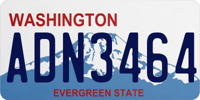 WA license plate ADN3464