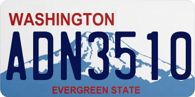 WA license plate ADN3510
