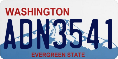 WA license plate ADN3541