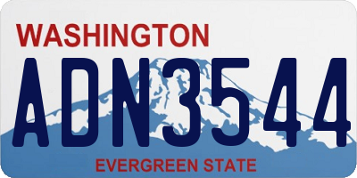 WA license plate ADN3544