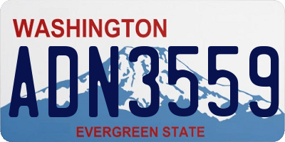 WA license plate ADN3559