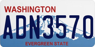 WA license plate ADN3570