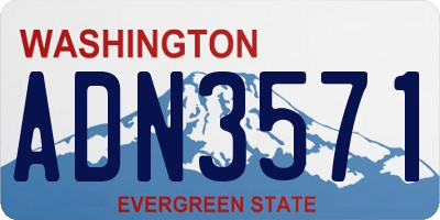 WA license plate ADN3571