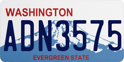 WA license plate ADN3575