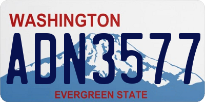 WA license plate ADN3577