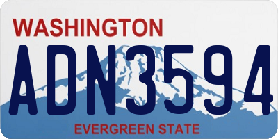 WA license plate ADN3594