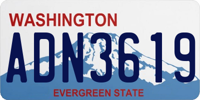 WA license plate ADN3619