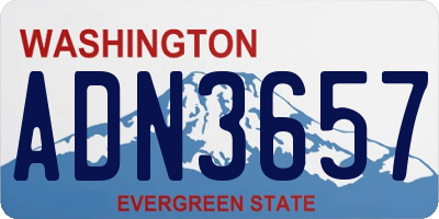 WA license plate ADN3657