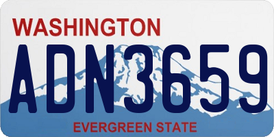 WA license plate ADN3659