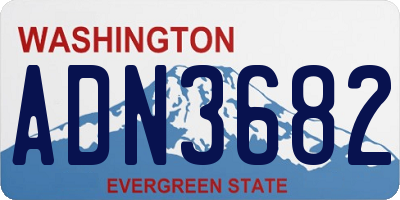 WA license plate ADN3682