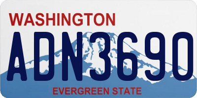 WA license plate ADN3690
