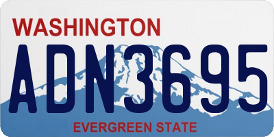 WA license plate ADN3695