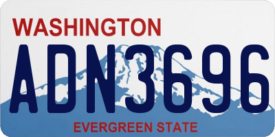 WA license plate ADN3696