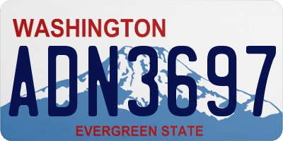 WA license plate ADN3697